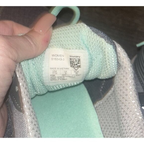 Saucony Cohesion 10 Gray/Mint Athletic Comfy Running Shoes Womens Size 11 Wide - Picture 7 of 7